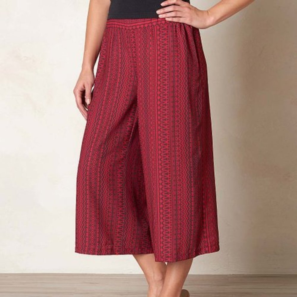 PRANA M NWT Kiran Wide Leg Culottes Crop Gaucho Pants Medium New - Picture 6 of 6